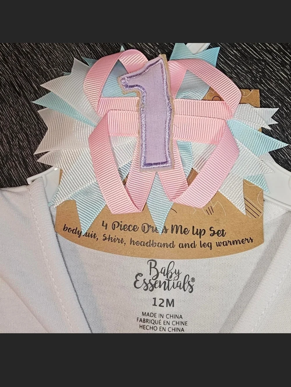 I Am One Pastel Tutu Outfit for Baby Girls - White & Pastel
